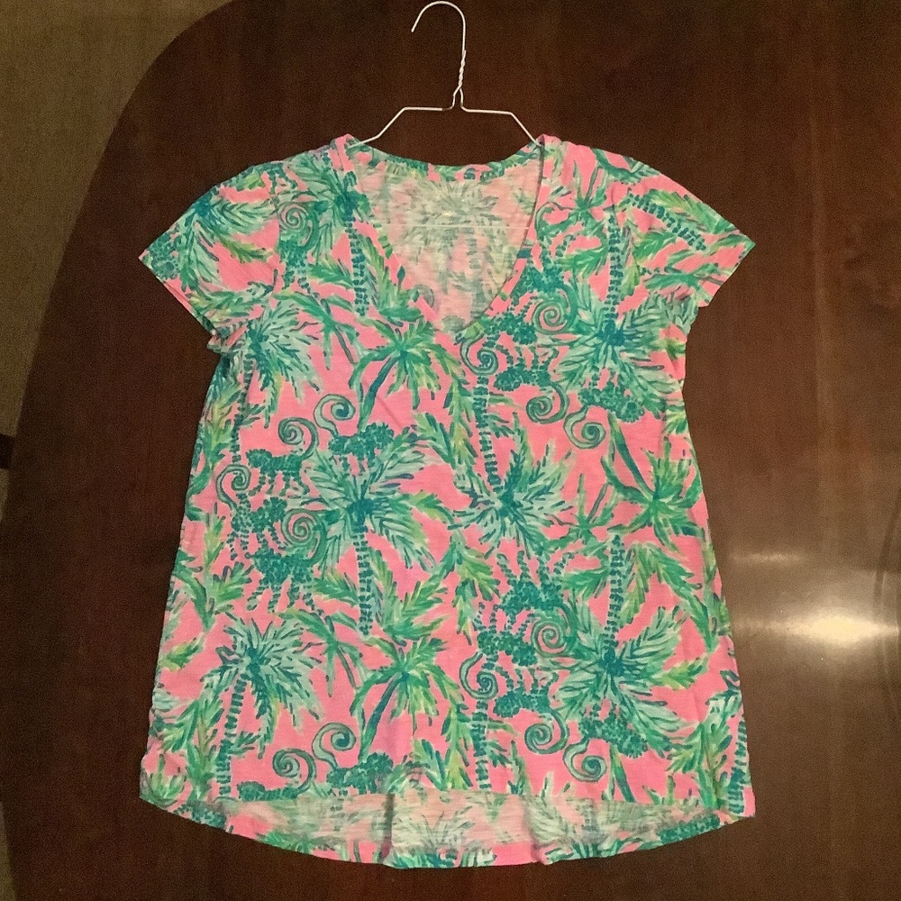 Lilly Pulitzer Top Palm Trees and Monkeys